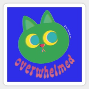 Overwhelmed Kitty Sticker